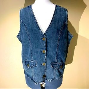 IQ Stretch Denim Vest.  Size 3X.